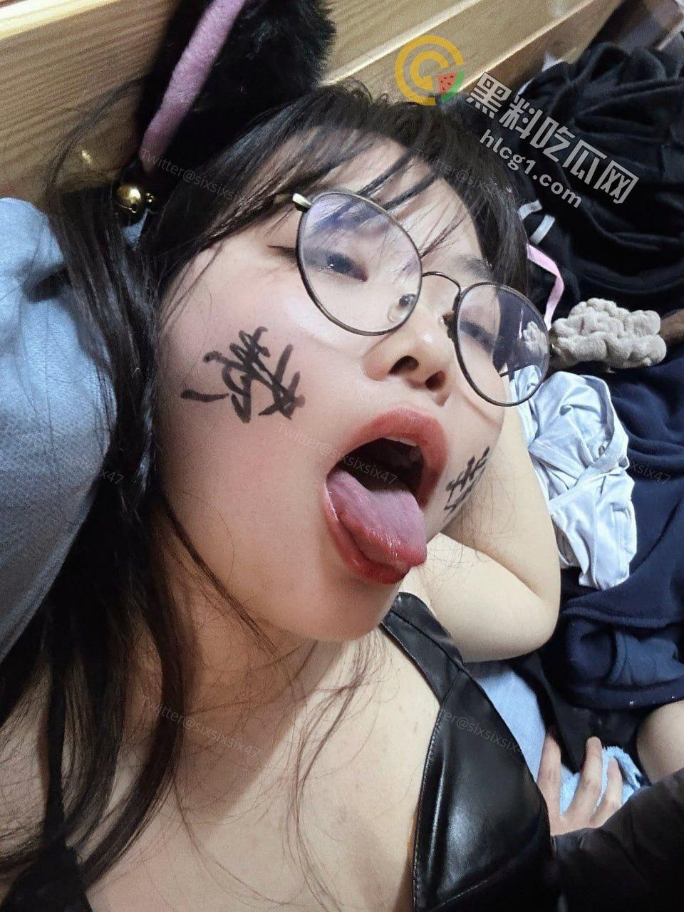 推特眼镜妹“sixsixsix47”高颜值视频全套资源曝光，从书卷气到狂野不羁一夜之间！-2