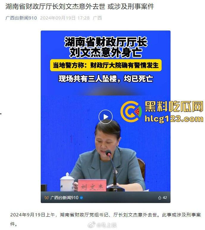 湖南财政厅长刘文杰离奇坠楼死亡！政协委员涉案，新闻被迅速封杀，真相成谜！-28