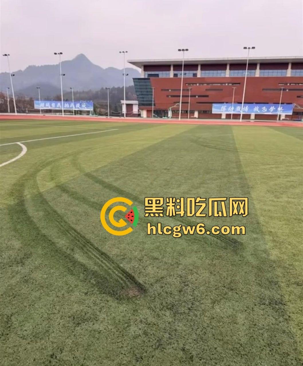 贵州遵义飙车哥路斯特霸气漂移进医药高等专科校园,操场草坪惨成赛车道,赔偿金额直接把人吓软!-6
