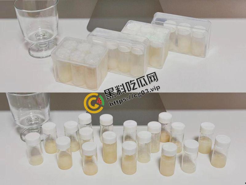 毁三观！精液爱好者收集来自十几个朋友150毫升的精液做成自己的生日蛋糕-4