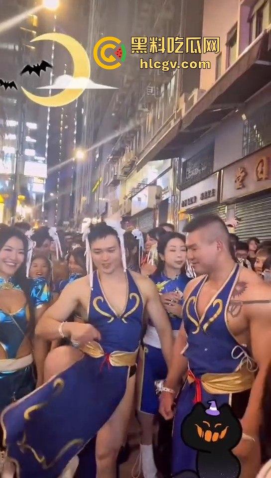 香港兰桂坊万圣节骚翻全场!骚逼骚鸡骚男齐聚,堪称老外的炮窝!-13
