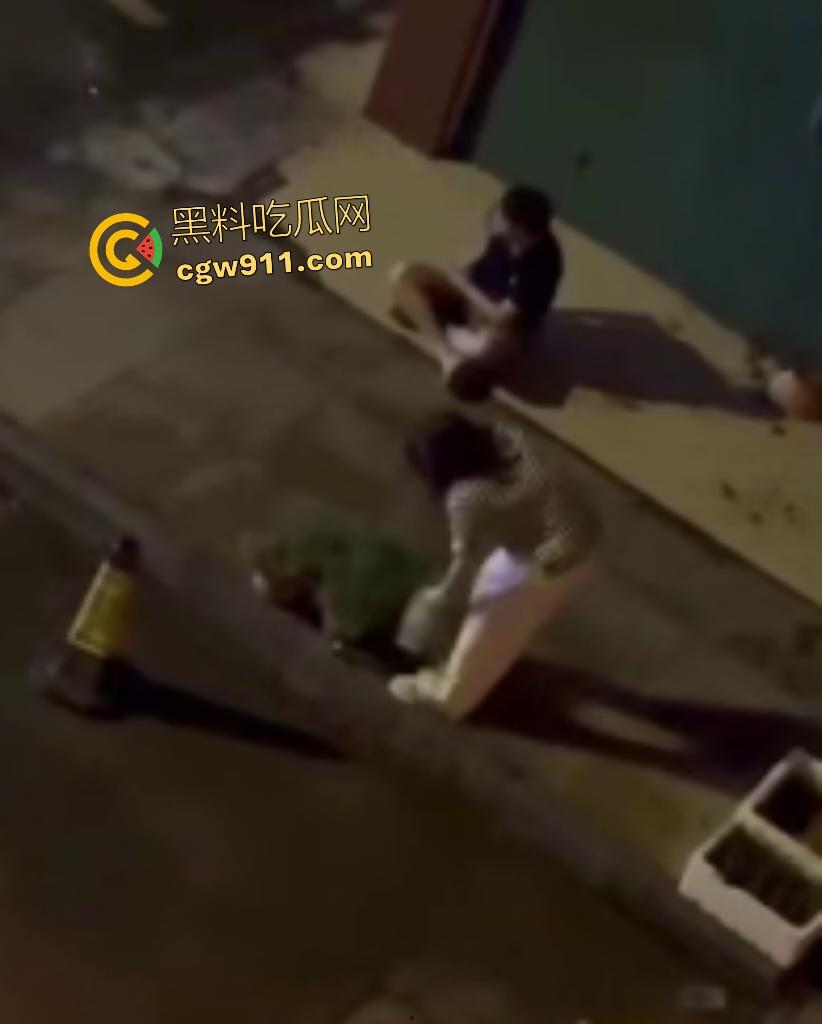 广西南宁情侣夜晚扰民,女友疯魔石头砸豪车,男友坐地被一脚踢喉管倒地,女友还补刀狂踹,不踢死不罢休!-5