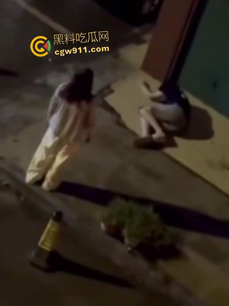 广西南宁情侣夜晚扰民,女友疯魔石头砸豪车,男友坐地被一脚踢喉管倒地,女友还补刀狂踹,不踢死不罢休!-7