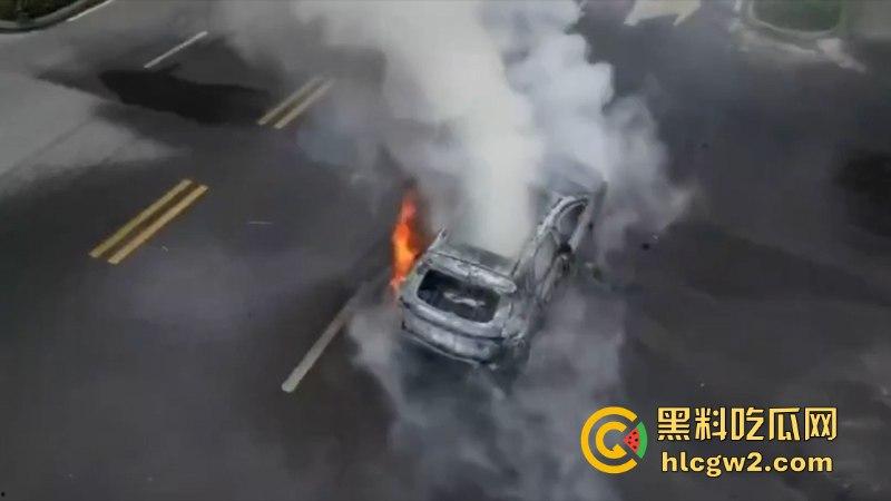温州龙港时代大道一比亚迪突发自燃 短短几分钟烧没了 现场烧车视频曝光-1