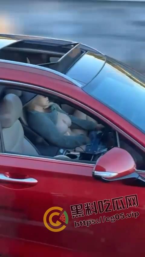 速度与激情！高速上边开车边自慰 不愧是女司机 玩的就是狠活-4