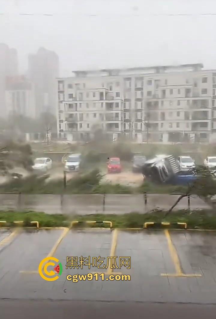 最强的超级台风【桦加沙】登陆阳江后的真实状况，到处都是被吹到的树玻璃，人类在大自然面前是多么渺小啊！-11