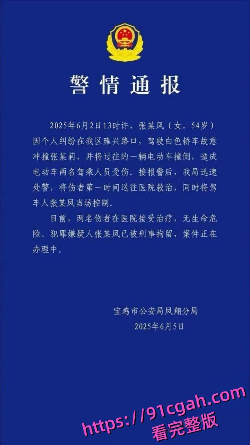 陕西宝鸡凤翔区党支部书记 张春凤 因丈夫出轨当众驾车怒撞小三 不料伤及多位无辜市民!-6