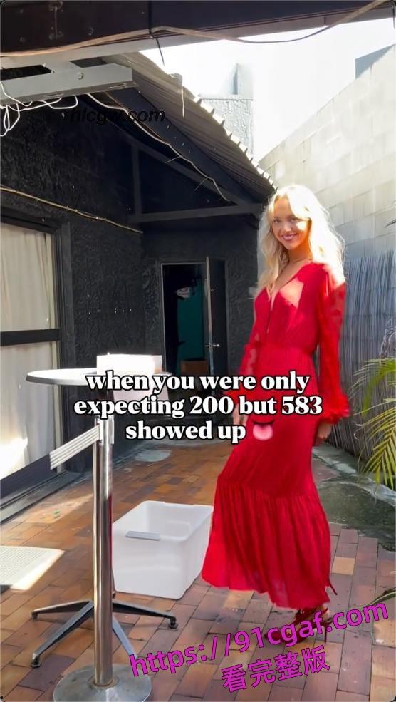 超模 Annie Knight 极限挑战6小时与583人激情性爱，男宠们排长队轮番上-1