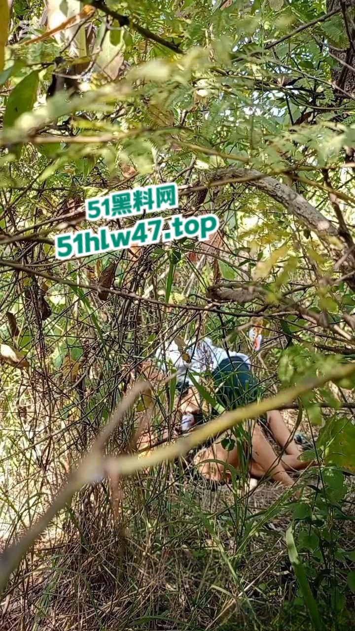 情侣景区小树林露天野战被偷拍，景区小树林里操逼，裸露下体疯狂动鸡刺激中出小骚逼。-1