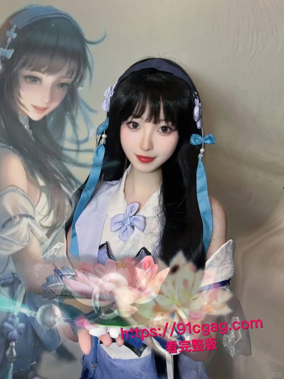 西安COSER李佩儿私密性爱视频外泄：绝美颜值西施COS女仆装跨坐大鸡巴猛骑，骚穴淫水喷溅高潮浪叫不停-1