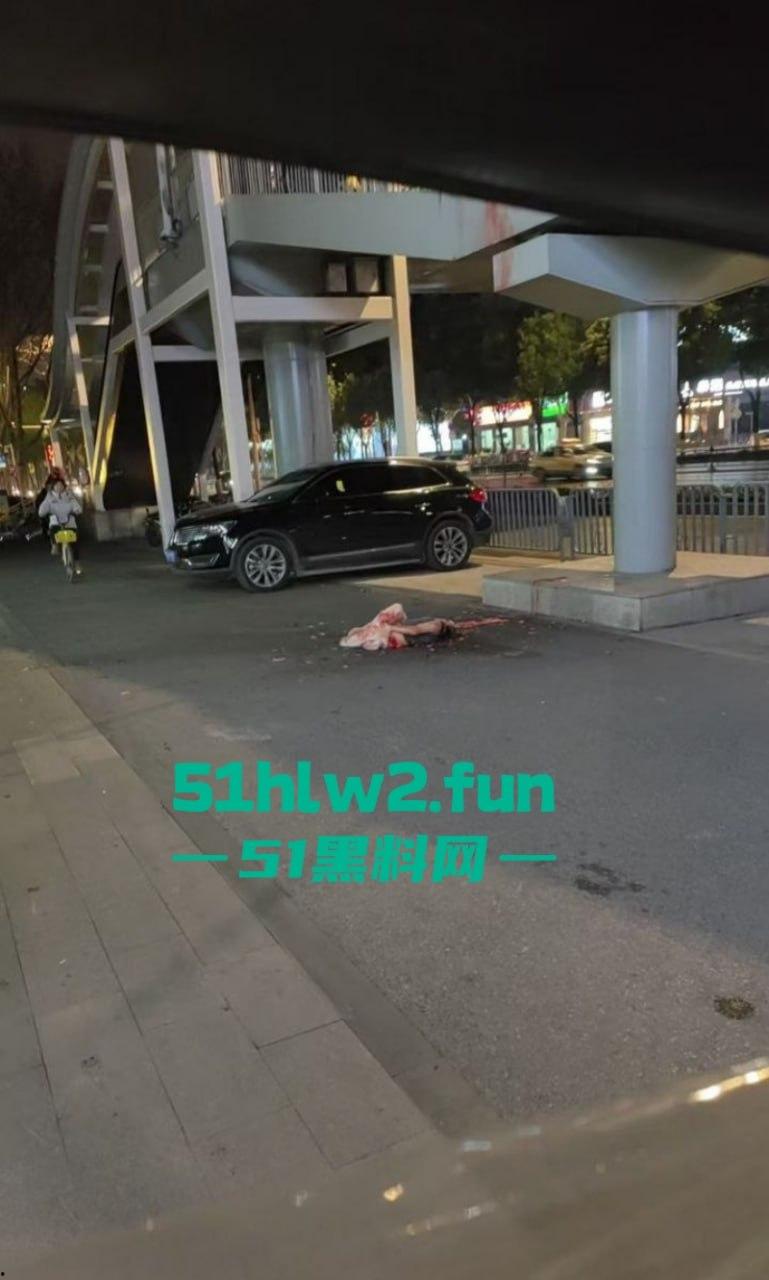 恐怖事件！武汉花园道icc天桥下惊现一具一分为二的碎尸，跳楼自杀撞到栏杆被拦腰切断。-6