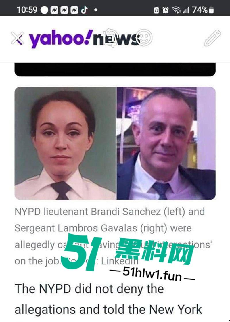 纽约警察局办公室，老警员偷情已婚女警被有心人拍下后直接曝光到网上，两人目前已经停职。-2