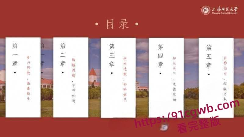 上海师范大学钱志鑫 知三当三为学位献身导师 被绿男友怒发23页PPT曝光-1